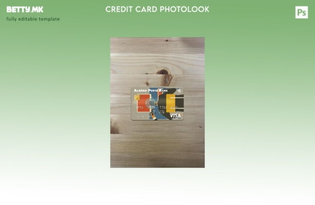 модерен стил Алжир Algérie Poste Bank виза картичка photolook преден шаблон